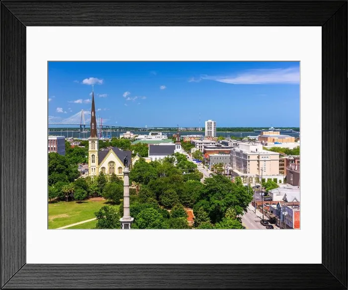 Framed Print : Charleston, South Carolina, USA downtown skyline Framed Print : Charleston, South Carolina, USA downtown skyline