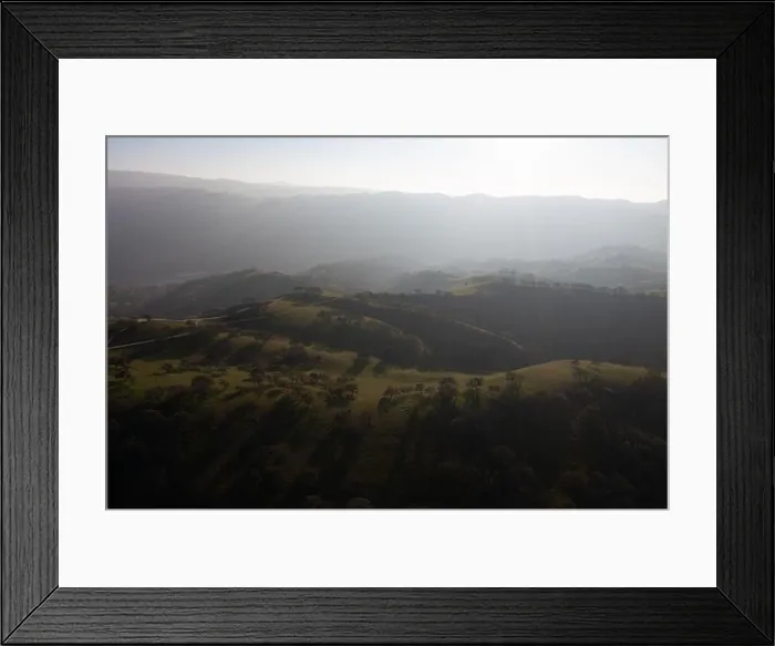 Framed Print : Late afternoon sunlight illuminates the beautiful hills and valleys found in Livermore, California. This area is not far east of San Francisco Bay Framed Print : Late afternoon sunlight illuminates the beautiful hills and valleys found in Livermore, California. This area is not far east of San Francisco Bay