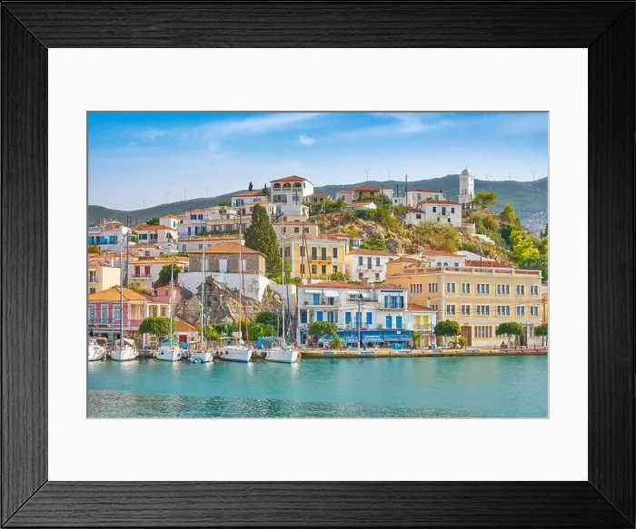 Framed Print : Poros Island, Argolida, Peloponnese, Greece Framed Print : Poros Island, Argolida, Peloponnese, Greece