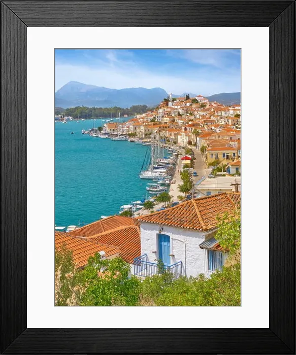 Framed Print : Poros Island, Argolida, Peloponnese, Greece Framed Print : Poros Island, Argolida, Peloponnese, Greece