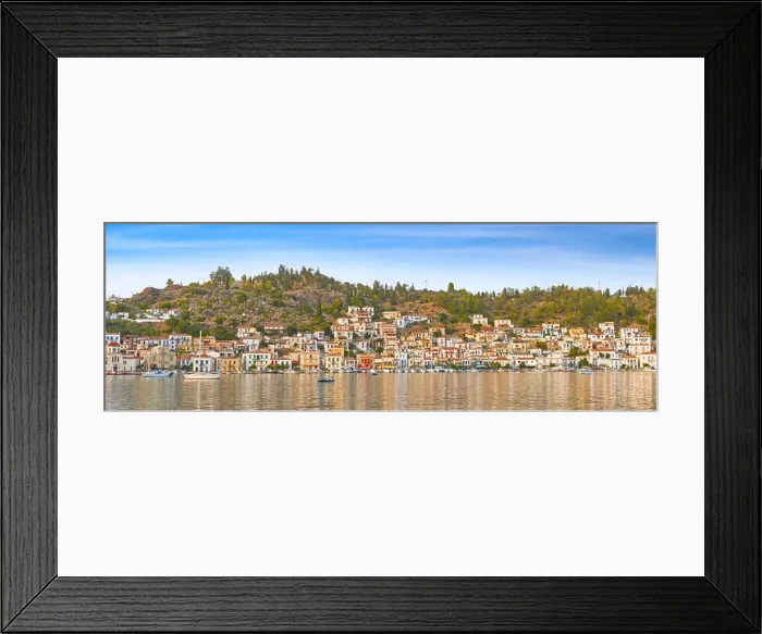 Framed Print : Panoramic view of Poros Island, Argolida, Peloponnese, Greece Framed Print : Panoramic view of Poros Island, Argolida, Peloponnese, Greece