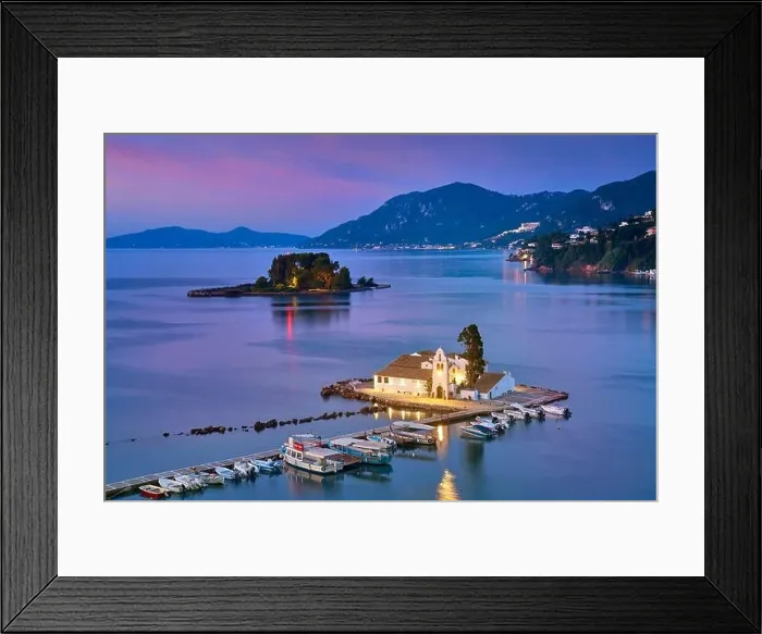 Framed Print : Vlacherna Monastery, Mouse Island near Kerkyra, Corfu, Ionian Islands, Greece Framed Print : Vlacherna Monastery, Mouse Island near Kerkyra, Corfu, Ionian Islands, Greece