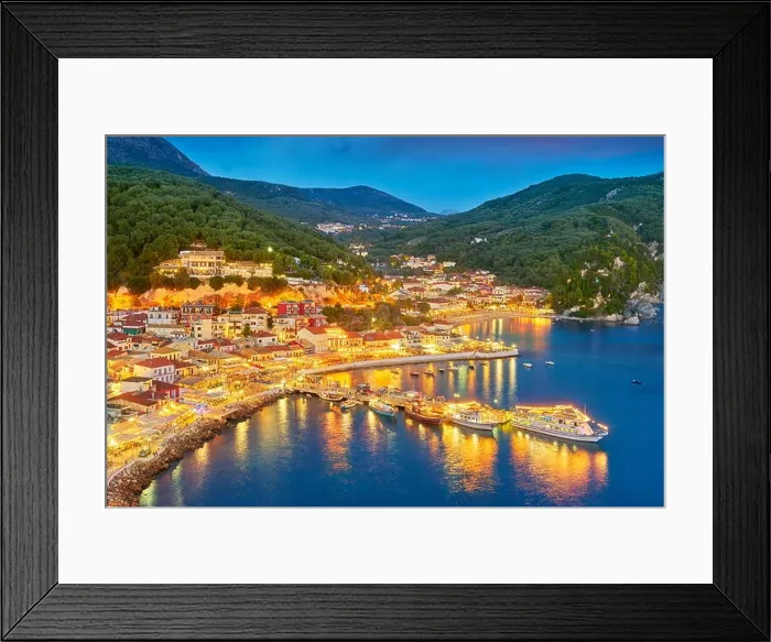Framed Print : Parga at evening view, Greece Framed Print : Parga at evening view, Greece