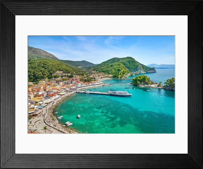 Framed Print : Aerial view of Parga, Greece Framed Print : Aerial view of Parga, Greece