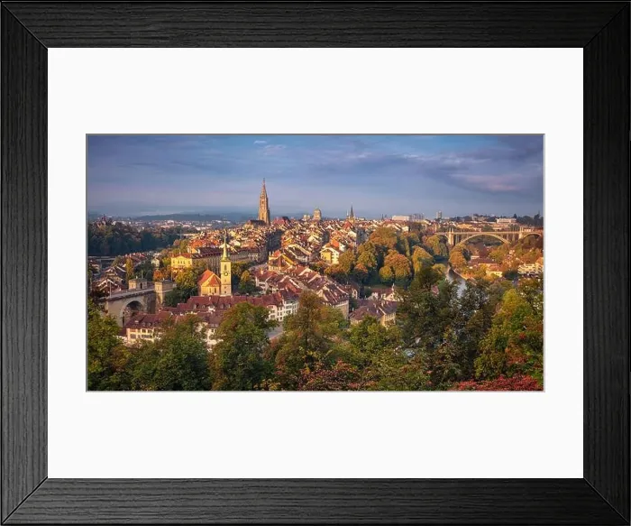 Framed Print : City of Bern. Cityscape image of the capital city of Bern, Switzerland during beautiful autumn sunrise Framed Print : City of Bern. Cityscape image of the capital city of Bern, Switzerland during beautiful autumn sunrise