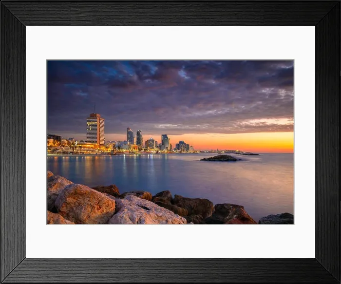 Framed Print : Tel Aviv Skyline. Cityscape image of Tel Aviv, Israel during sunset Framed Print : Tel Aviv Skyline. Cityscape image of Tel Aviv, Israel during sunset