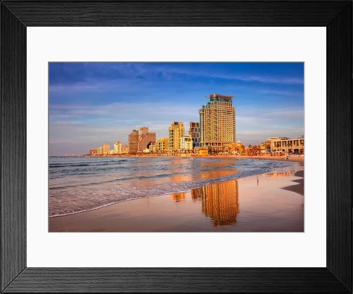 Framed Print : Tel Aviv Skyline. Cityscape image of Tel Aviv, Israel during sunset Framed Print : Tel Aviv Skyline. Cityscape image of Tel Aviv, Israel during sunset