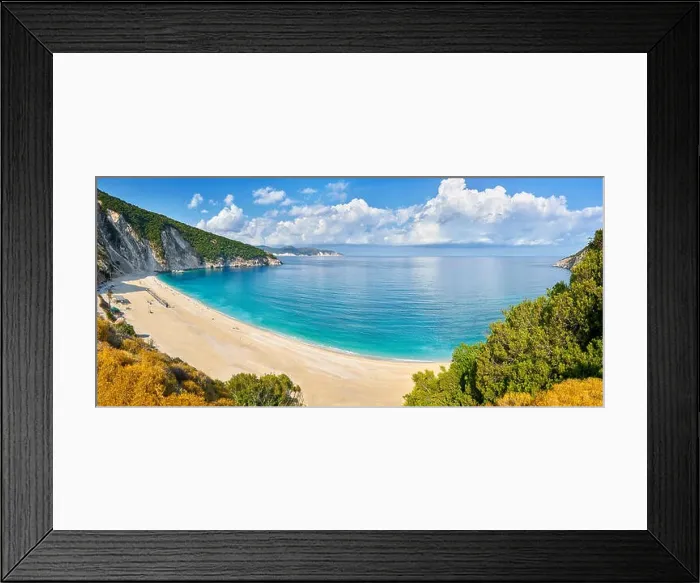 Framed Print : Panorama view of Myrtos Beach, Kefalonia (Cephalonia), Greek Ionian Islands, Greece Framed Print : Panorama view of Myrtos Beach, Kefalonia (Cephalonia), Greek Ionian Islands, Greece