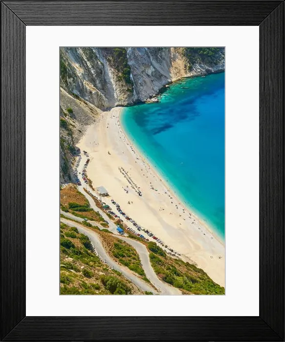 Framed Print : Myrtos Beach, Kefalonia (Cephalonia), Greek Ionian Islands, Greece