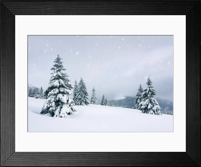 Framed Print : Fantastic winter landscape with snowy trees. Carpathian mountains, Ukraine, Europe. Christmas holiday concept Framed Print : Fantastic winter landscape with snowy trees. Carpathian mountains, Ukraine, Europe. Christmas holiday concept