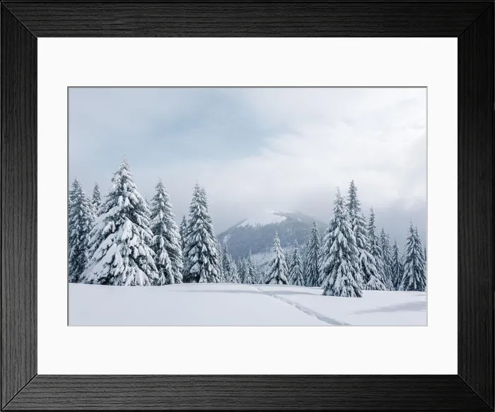 Framed Print : Fantastic winter landscape with snowy trees. Carpathian mountains, Ukraine, Europe. Christmas holiday concept Framed Print : Fantastic winter landscape with snowy trees. Carpathian mountains, Ukraine, Europe. Christmas holiday concept
