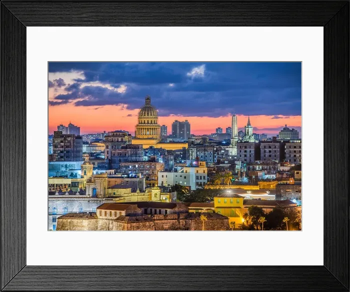 Framed Print : Havana, Cuba old town skyline Framed Print : Havana, Cuba old town skyline