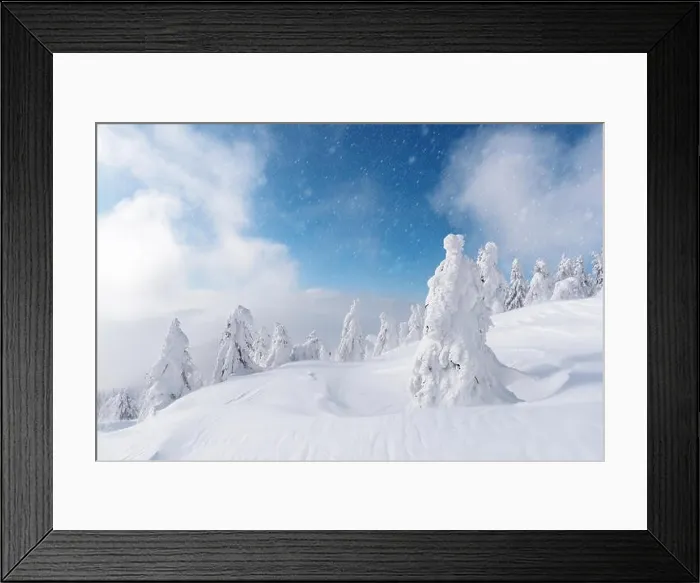 Framed Print : Fantastic winter landscape with snowy trees. Carpathian mountains, Ukraine, Europe. Christmas holiday concept Framed Print : Fantastic winter landscape with snowy trees. Carpathian mountains, Ukraine, Europe. Christmas holiday concept