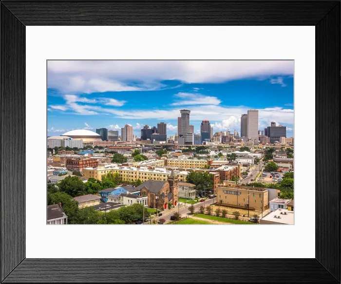 Framed Print : New Orleans, Louisiana, USA downtown city skyline Framed Print : New Orleans, Louisiana, USA downtown city skyline