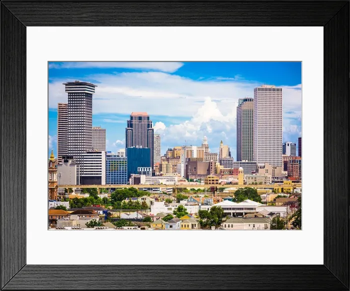 Framed Print : New Orleans, Louisiana, USA downtown city skyline Framed Print : New Orleans, Louisiana, USA downtown city skyline