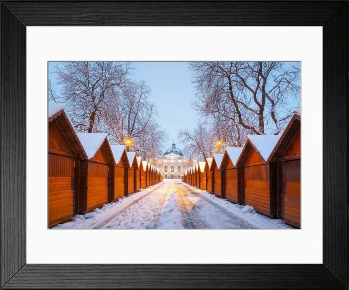 Framed Print : Solomiya Krushelnytska Lviv State Academic Theatre of Opera and Ballet in winter time. Wooden Christmas fair kiosk in a row with city light in Framed Print : Solomiya Krushelnytska Lviv State Academic Theatre of Opera and Ballet in winter time. Wooden Christmas fair kiosk in a row with city light in