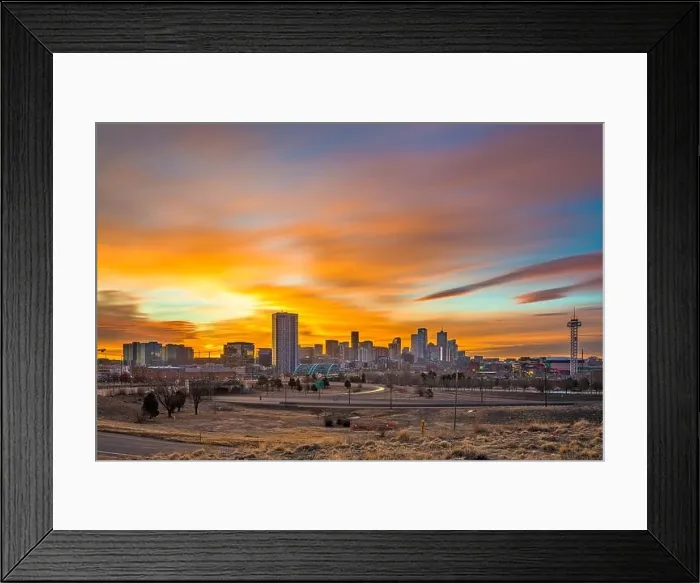 Framed Print : Denver, Colorado, USA downtown city skyline at dawn Framed Print : Denver, Colorado, USA downtown city skyline at dawn