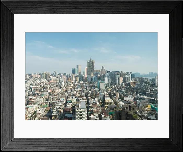 Framed Print : Image of Macau (Macao), China. Skyscraper hotel and casino building at downtown in Macau (Macao) Framed Print : Image of Macau (Macao), China. Skyscraper hotel and casino building at downtown in Macau (Macao)