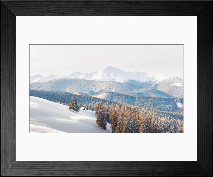 Framed Print : Fantastic winter landscape with snowy trees. Carpathian mountains, Ukraine, Europe. Christmas holiday concept Framed Print : Fantastic winter landscape with snowy trees. Carpathian mountains, Ukraine, Europe. Christmas holiday concept