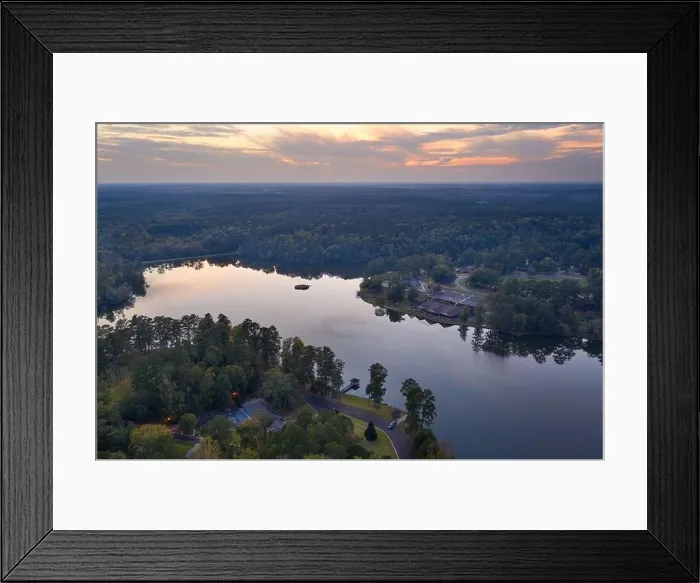Framed Print : Rock Eagle Lake, Putnam County, Georgia, USA at dusk Framed Print : Rock Eagle Lake, Putnam County, Georgia, USA at dusk