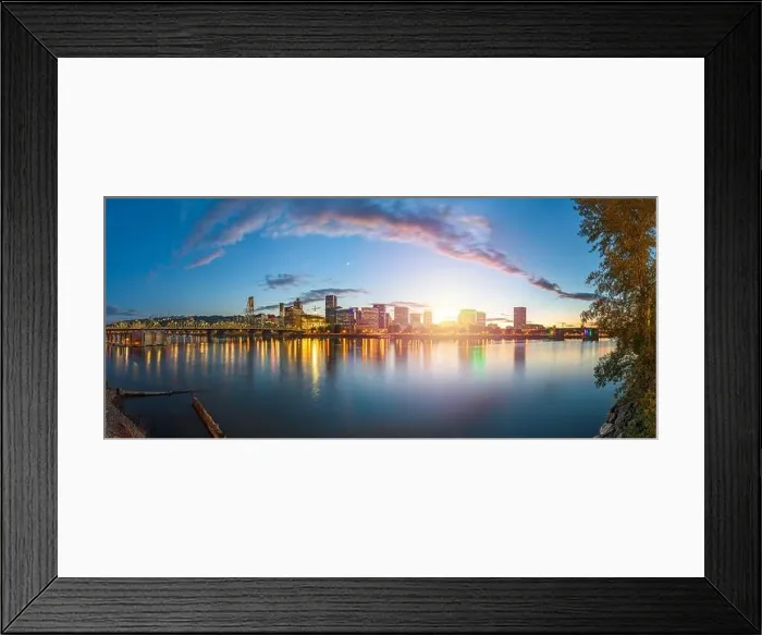 Framed Print : Portland, Oregon, USA skyline at dusk on the Willamette River Framed Print : Portland, Oregon, USA skyline at dusk on the Willamette River