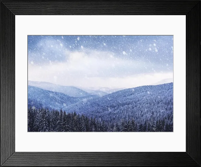 Framed Print : Fantastic winter landscape with snowy trees. Carpathian mountains, Ukraine, Europe. Christmas holiday concept Framed Print : Fantastic winter landscape with snowy trees. Carpathian mountains, Ukraine, Europe. Christmas holiday concept