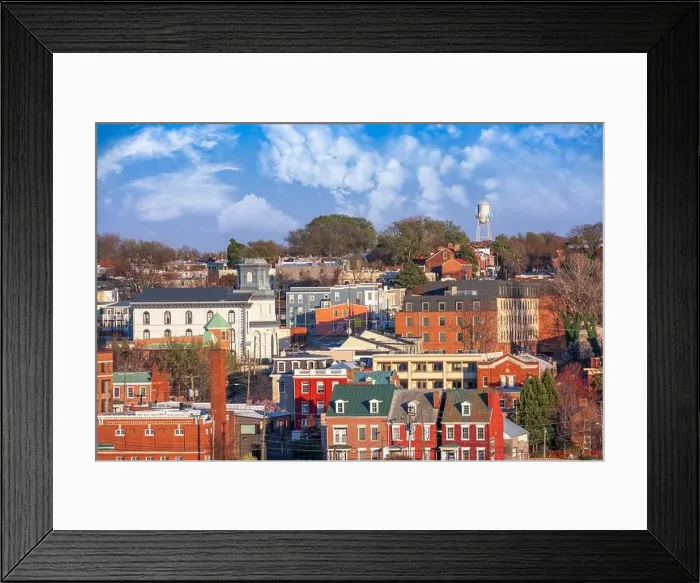 Framed Print : Richmond, Virginia Neighborhoods and cityscape in the afternoon Framed Print : Richmond, Virginia Neighborhoods and cityscape in the afternoon