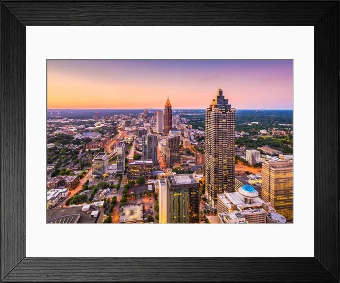 Framed Print : Atlanta, Georgia, USA downtown skyline Framed Print : Atlanta, Georgia, USA downtown skyline