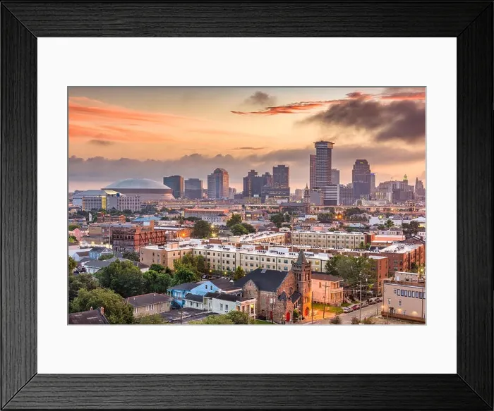 Framed Print : New Orleans, Louisiana, USA downtown skyline Framed Print : New Orleans, Louisiana, USA downtown skyline