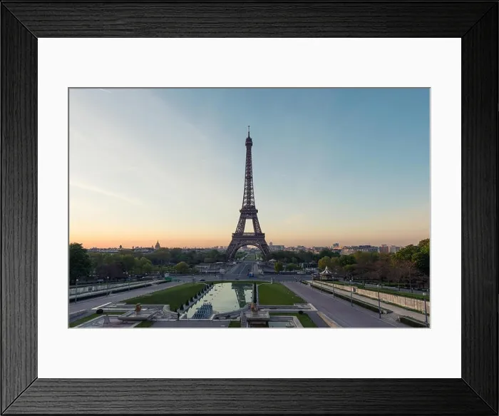 Framed Print : Sunrise in Eiffel Tower in Paris, France. Eiffel Tower is famous place in Paris, France Framed Print : Sunrise in Eiffel Tower in Paris, France. Eiffel Tower is famous place in Paris, France