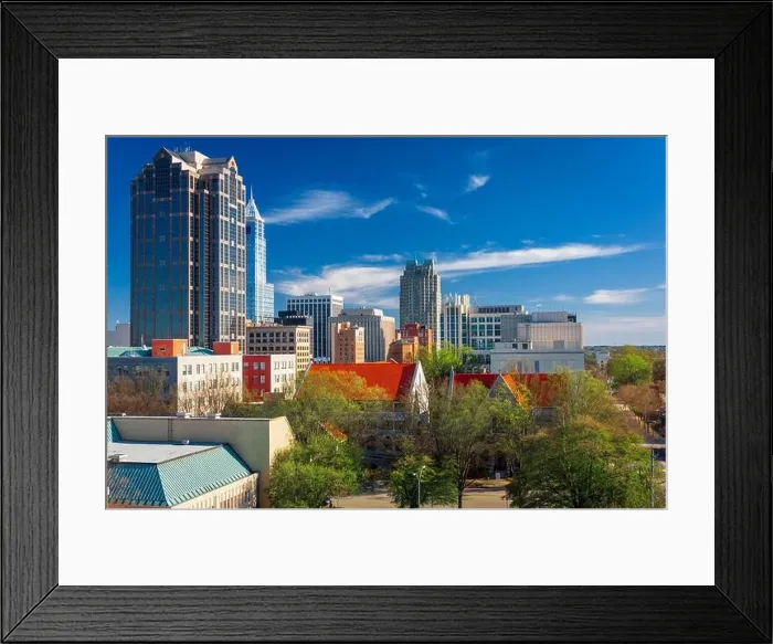 Framed Print : Raleigh, North Carolina, USA downtown city skyline in the daytime Framed Print : Raleigh, North Carolina, USA downtown city skyline in the daytime
