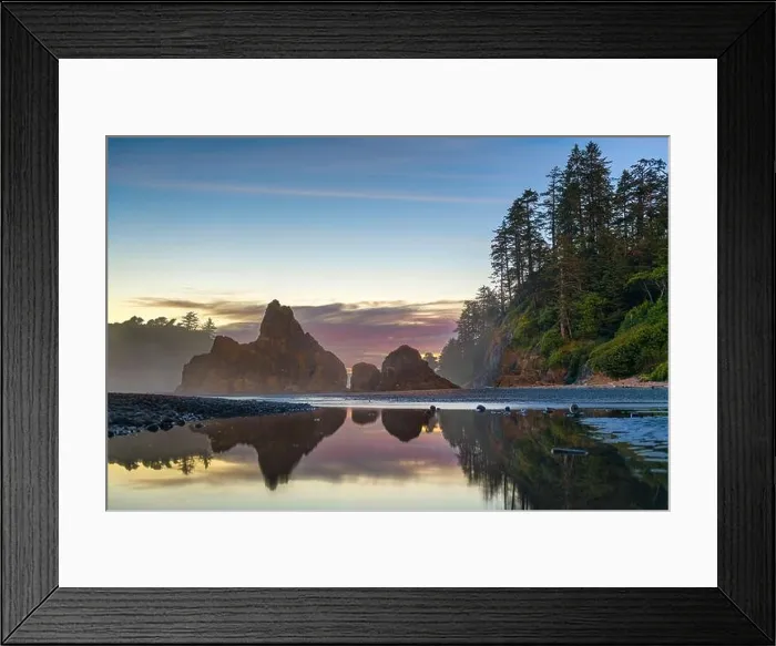 Framed Print : Olympic National Park, Washington, USA at Ruby Beach at dusk Framed Print : Olympic National Park, Washington, USA at Ruby Beach at dusk