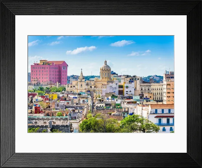 Framed Print : Havana, Cuba downtown skyline Framed Print : Havana, Cuba downtown skyline