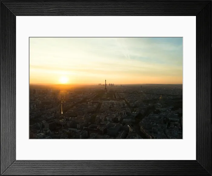 Framed Print : Aerial view of Paris skyline with Eiffel Tower at sunset. Eiffel Tower is one of the most iconic landmarks of Paris, France Framed Print : Aerial view of Paris skyline with Eiffel Tower at sunset. Eiffel Tower is one of the most iconic landmarks of Paris, France