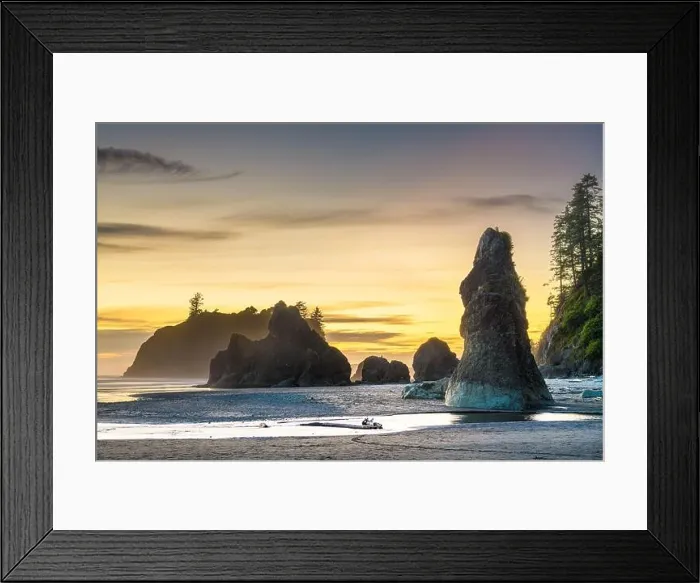 Framed Print : Olympic National Park, Washington, USA at Ruby Beach at dusk Framed Print : Olympic National Park, Washington, USA at Ruby Beach at dusk