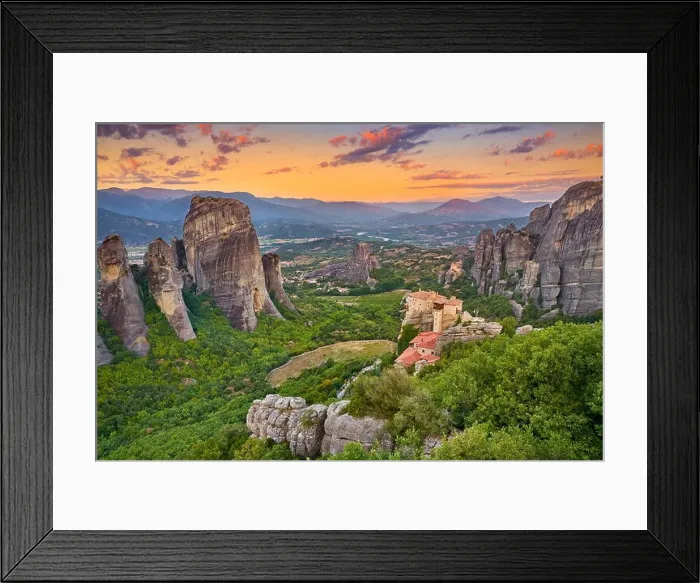 Framed Print : Roussanou Monastery at sunset, Meteora, Greece Framed Print : Roussanou Monastery at sunset, Meteora, Greece