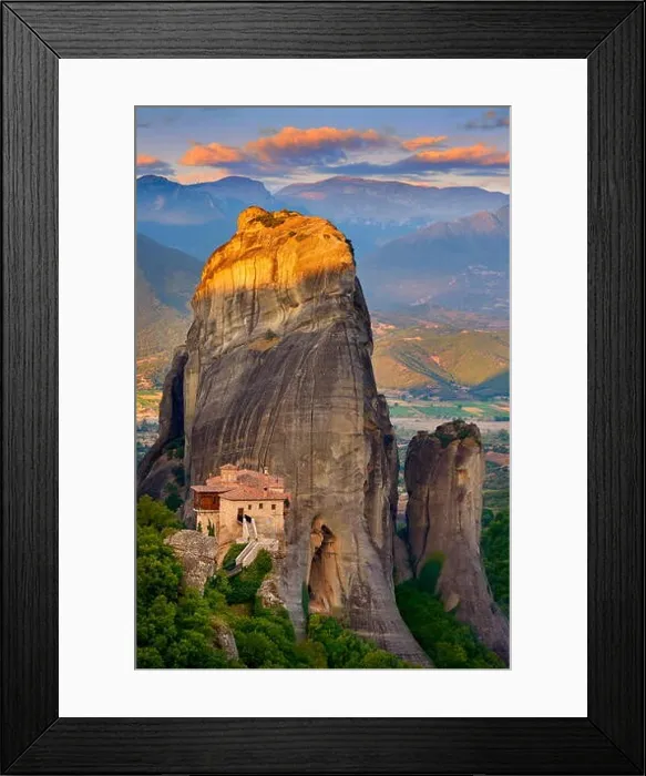 Framed Print : Meteora at sunset time, Greece Framed Print : Meteora at sunset time, Greece