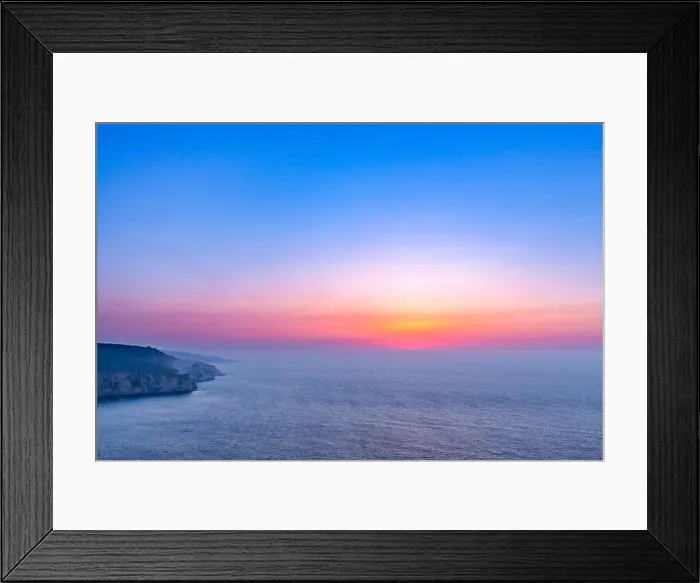 Framed Print : Sunset landscape with cliffs and amazing sunset sky in the north side of Zakynthos island, Greece Framed Print : Sunset landscape with cliffs and amazing sunset sky in the north side of Zakynthos island, Greece