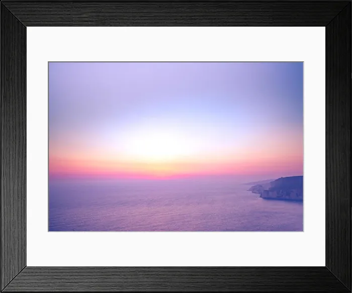 Framed Print : Sunset landscape with cliffs and amazing sunset sky in the north side of Zakynthos island, Greece Framed Print : Sunset landscape with cliffs and amazing sunset sky in the north side of Zakynthos island, Greece