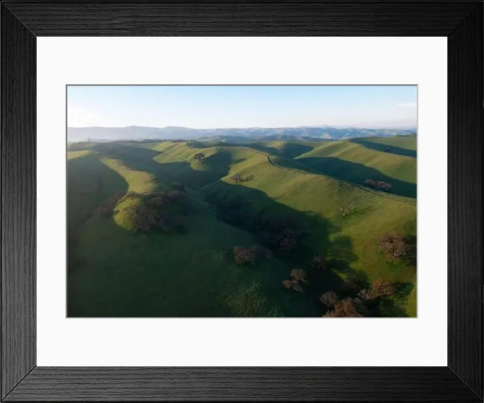 Framed Print : Early morning light shines on the scenic, rolling hills and valleys of the Tri-valley area of Northern California, just east of San Francisco Bay Framed Print : Early morning light shines on the scenic, rolling hills and valleys of the Tri-valley area of Northern California, just east of San Francisco Bay