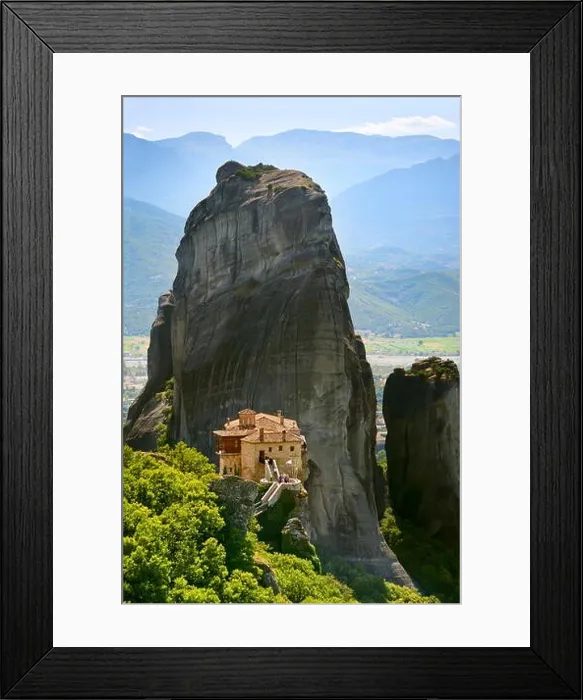 Framed Print : Landscape view at Meteora Monastery, Greece Framed Print : Landscape view at Meteora Monastery, Greece