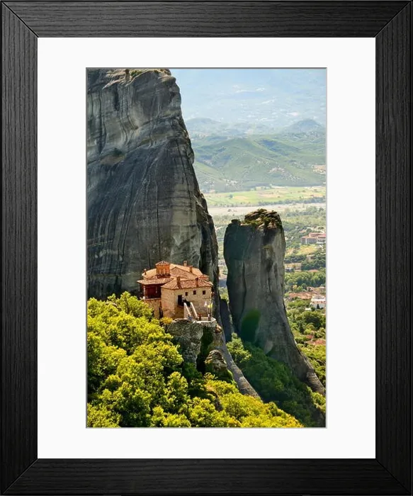 Framed Print : Landscape view at Meteora Monastery, Greece Framed Print : Landscape view at Meteora Monastery, Greece