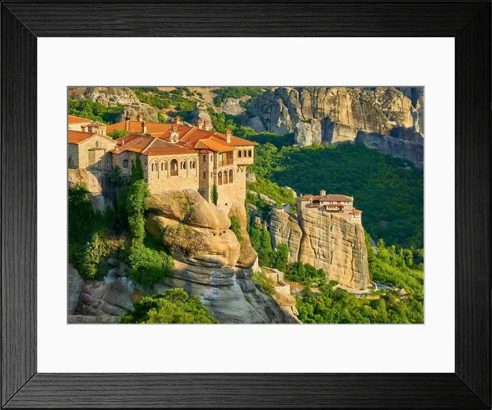 Framed Print : Varlaam Meteora Monastery at sunset, Greece Framed Print : Varlaam Meteora Monastery at sunset, Greece