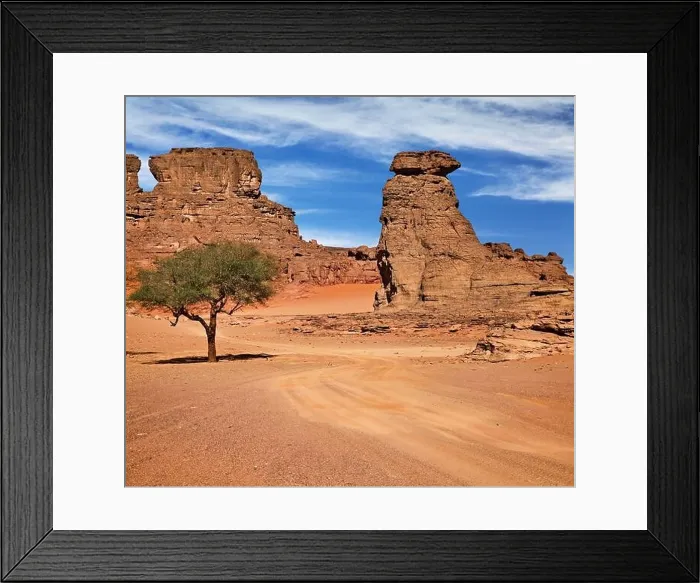 Framed Print : Road in Sahara Desert, Algeria Framed Print : Road in Sahara Desert, Algeria