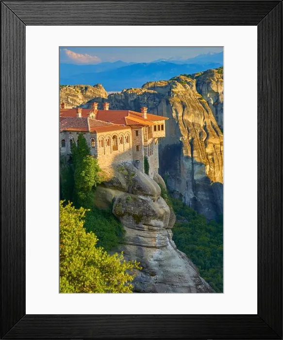 Framed Print : Varlaam Monastery at sunset time, Meteora, Greece Framed Print : Varlaam Monastery at sunset time, Meteora, Greece
