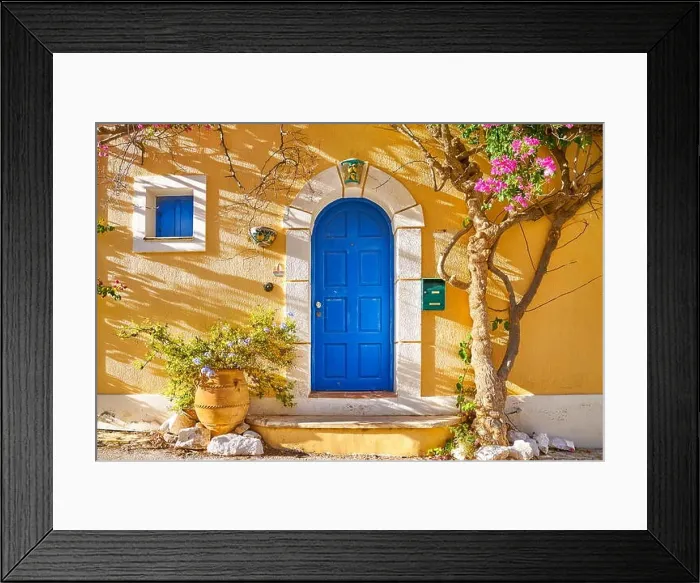 Framed Print : Traditional greek house, Assos village, Kefalonia Island, Greece Framed Print : Traditional greek house, Assos village, Kefalonia Island, Greece