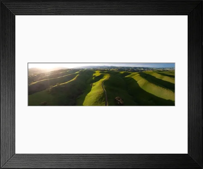 Framed Print : Bright morning sunlight shines on green, grass-covered hills in the Tri-valley region of Northern California, just east of San Francisco Bay Framed Print : Bright morning sunlight shines on green, grass-covered hills in the Tri-valley region of Northern California, just east of San Francisco Bay