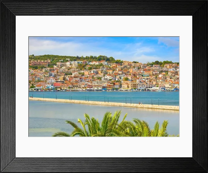 Framed Print : View of Drapanos Bridge and Argostoli Town, Kefalonia Island, Greece Framed Print : View of Drapanos Bridge and Argostoli Town, Kefalonia Island, Greece