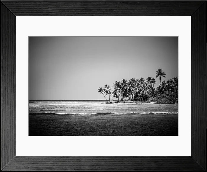 Framed Print : Exotic island with palm trees and coral reef edge. Amazing tropical paradise background. Summer travel beach landscape Framed Print : Exotic island with palm trees and coral reef edge. Amazing tropical paradise background. Summer travel beach landscape