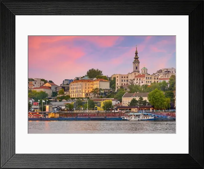 Framed Print : Evening view at Belgrade, capital city of Serbia Framed Print : Evening view at Belgrade, capital city of Serbia